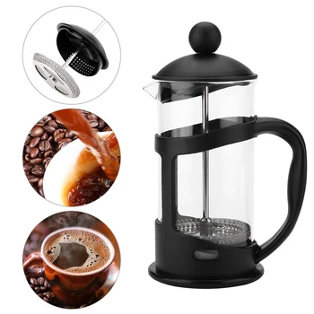 

Glass French Coffee Maker Soymilk Filter Cup Home-made Tea Press Pot Wear-resistant Heat-resistant Office Kitchen Bar Supplies