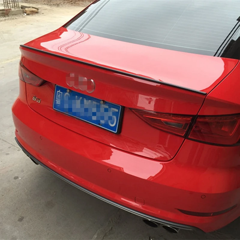 Спойлер для Audi A3 седан S3 задний спойлер из углеродного волокна крыло стекла