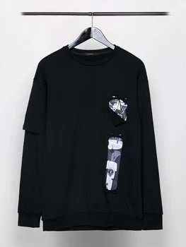 

Owen seak Men Hoodies Sweatshirts High Street Style Men's Clothing Classic Autume Women Solid Black Hoodies Shirts Size XL