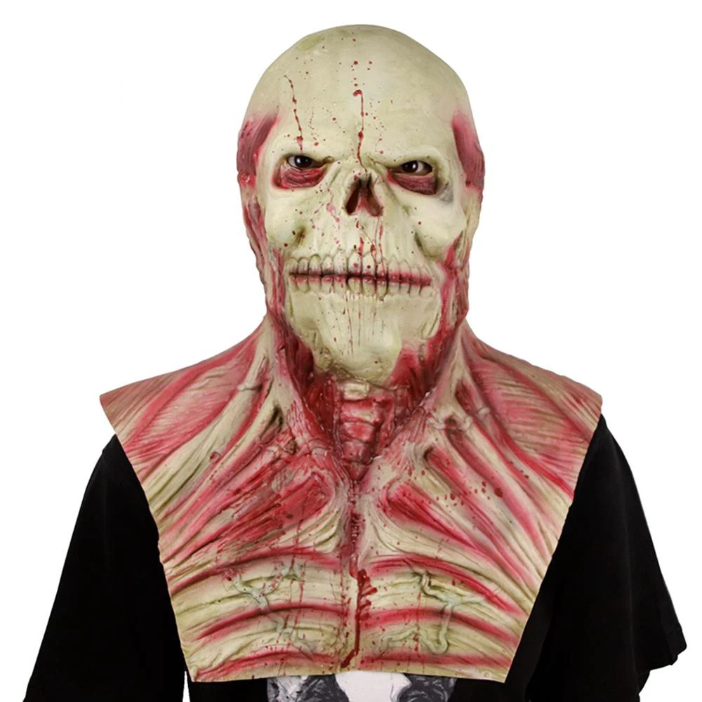Страшная маска Molezu Ghost Ghoul латексный страшный костюм зомби Ходячие мертвецы