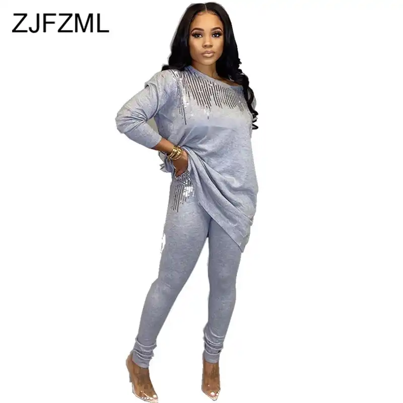 plus size sequin 2 piece