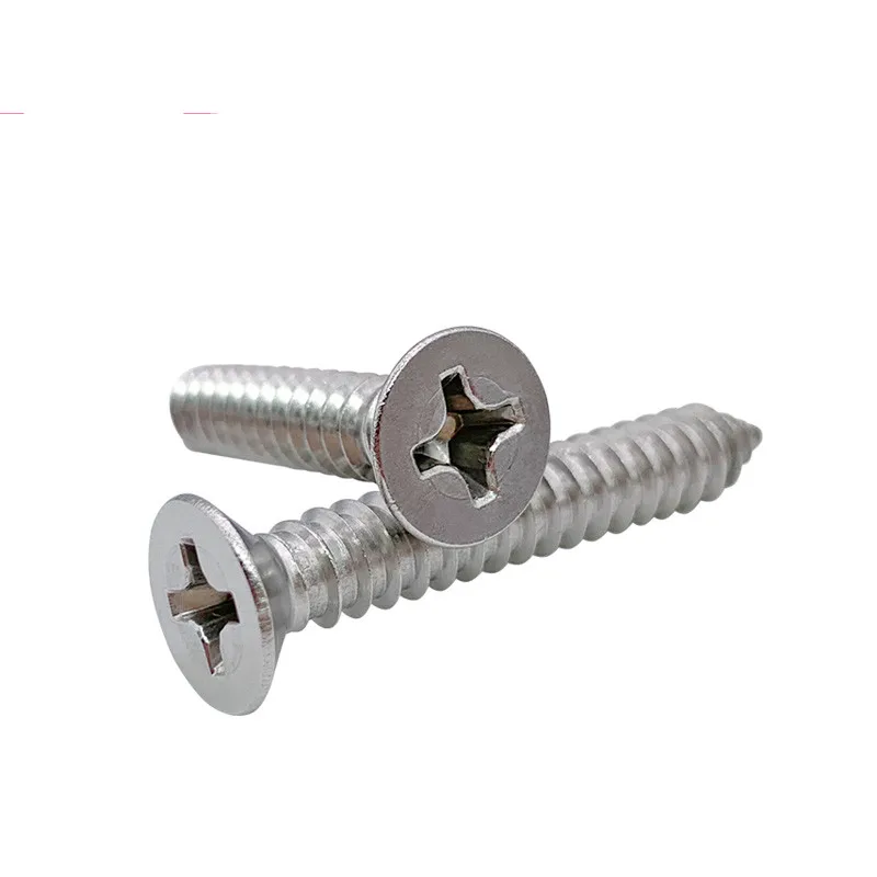 

50pcs M1 M1.2 M1.4 M1.7 M2 M2.6 M3 M3.5 M4 Mini 304 stainless steel Cross Phillips Flat Countersunk Head Self-tapping Wood Screw