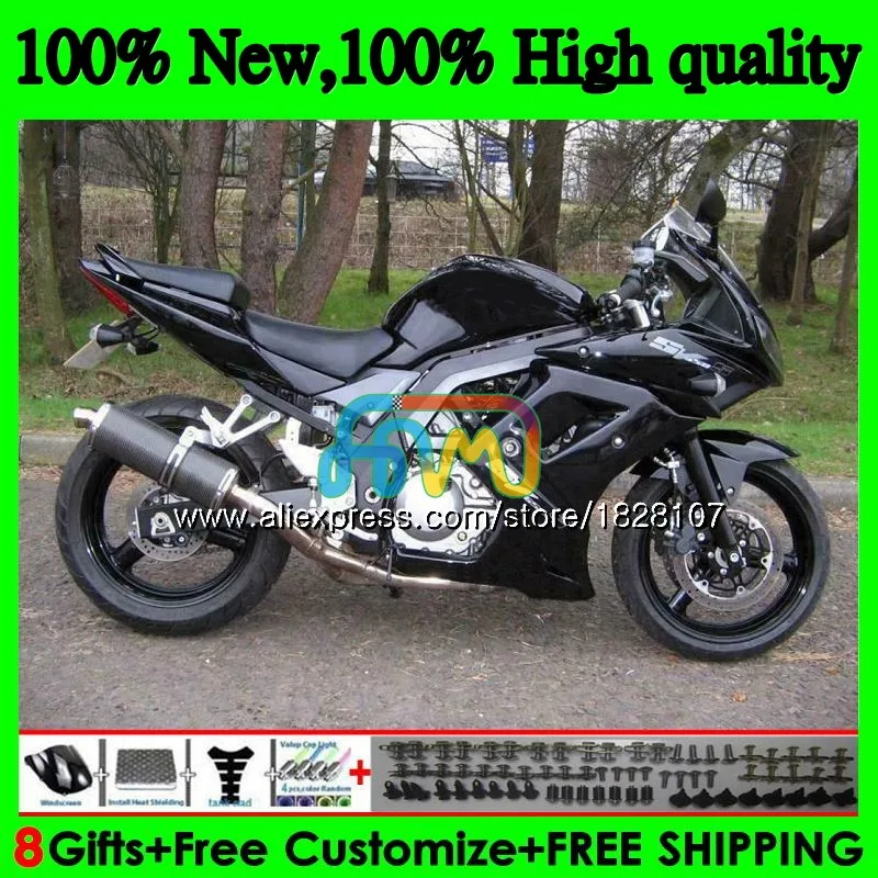 SV650S для SUZUKI SV650 1000 03 04 05 06 07 08 47BS. 0 SV1000S SV 650S 1000 2003 2004 2005 2006 2007 2008 обтекателя глянцевый черный