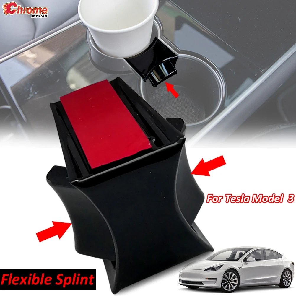 

Water Cup Slot Slip Limit Clip For Tesla Model 3 2017 2018 2019 2020 Cup Holder Limiter Partition Reduce Shake Car Styling