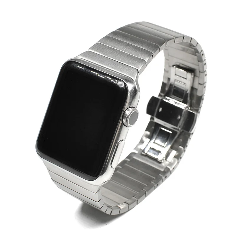 Ремешок из нержавеющей стали для apple watch band 42 мм 38 роскошный звеньевой браслет iwatch