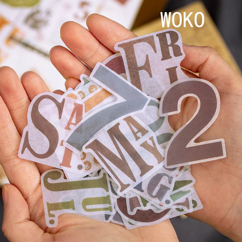 WOKO 32 шт./упак. день оплаты пуля журнал Материал Винтаж даты на каждый день недели украшения Наклейка, сделай сам, скрапбукинг планировщик героя из мультфильма