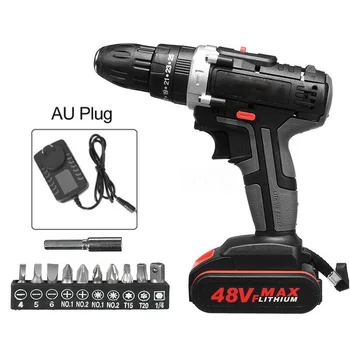 

48V 1500W Electric Drill Hammer Cordless 28N.m High Power Screwdriver + Battery Durable And Practical To Use