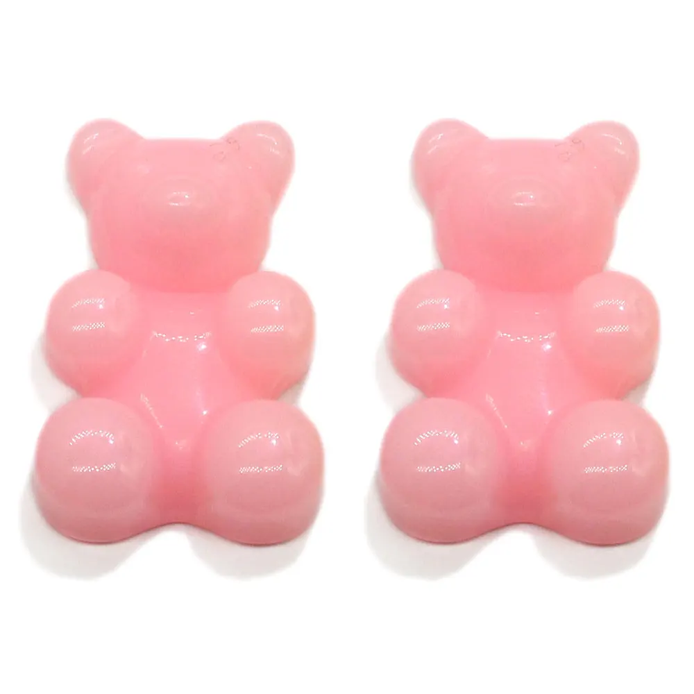 100pcs Tiny Gummy Bear FlatBacks Cabochons Deco Bears Animals Jungle  Decoration DP280 (Please check the size before buying)
