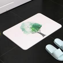 LISM Быстросохнущий Ins стиль растительный пейзаж диатомовый грязевой мат прочный Быстросохнущий абсорбирующий ковер для ванной комнаты нескользящий диатомовый ковер