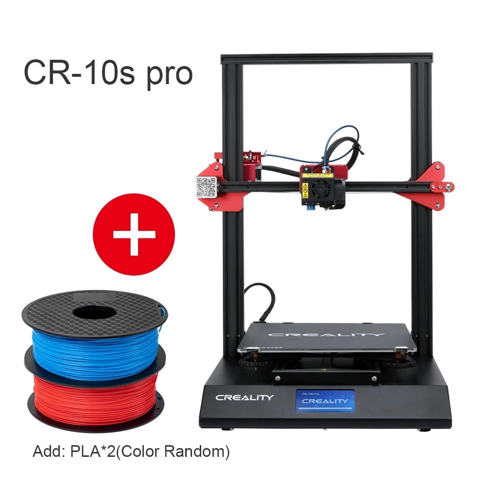 CR-10S Pro, 4,3 дюймов, сенсорный ЖК-дисплей, автоматическое выравнивание, датчик, принтер, печать, печать, обнаружение нити, Funtion MeanWell power CREALITY 3D - Цвет: Add 2KG filament