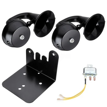 

Universal Fit Easy Install Trucks Direct Replacement Dual Trumpet Modern Car Styling Electronic Air Horn 12V 24V Van Super Loud