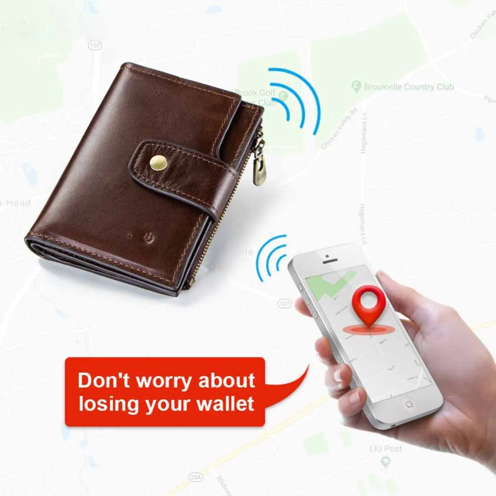 Мужской кошелек с задним карманом для ID карты держатель RFID Блокировка мини тонкий кошелек для мелочи ID паспорта карты кошелек