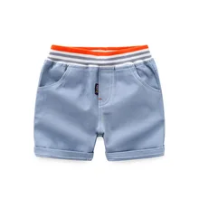 Детская одежда; летние пляжные детские джинсы; брюки для маленьких мальчиков; однотонные шорты; шорты из чистого хлопка; повседневные летние