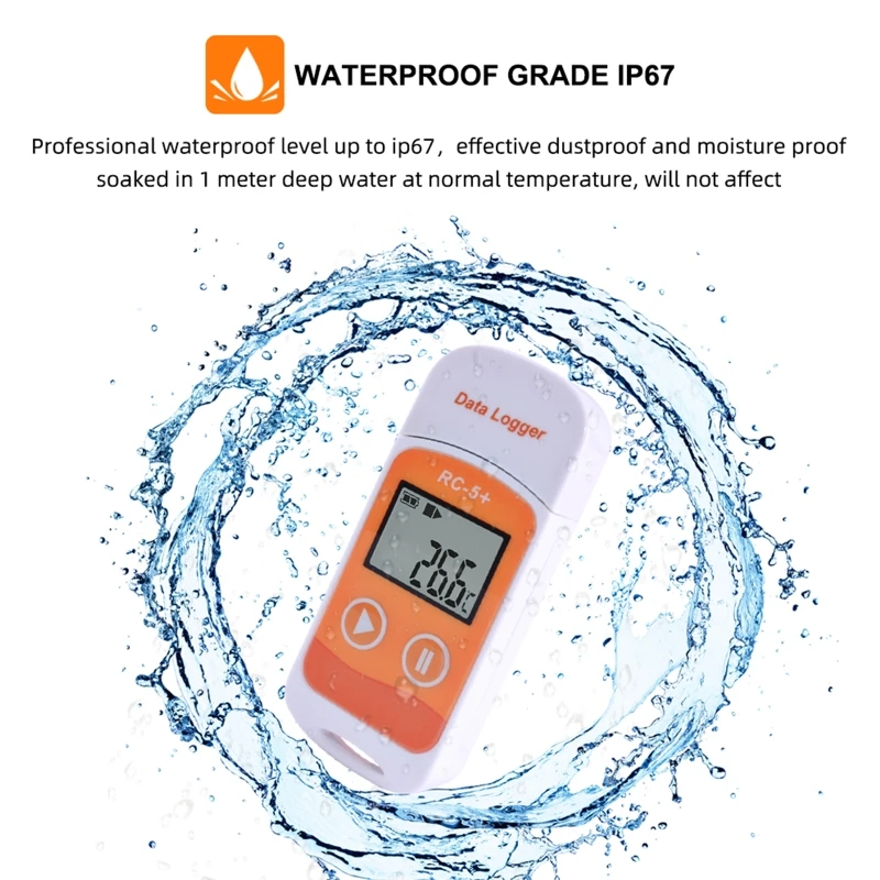 High-precision Digital RC-5+ PDF USB Temperature Data Logger 32000 Points Upgrade for Refrigeration Cold Chain Transport Labs |