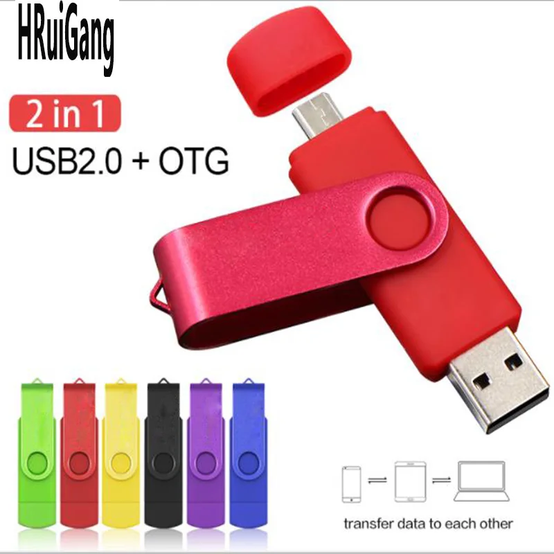 2 в 1 OTG USB флеш накопитель cle usb 0 32G 64 Гб двойное применение Micro 16G 128G диск на ключ|USB