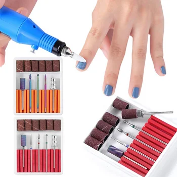 

5Pcs/set Nail Drill Bits Set Accessories Tool kit Electric Manicure Machine Pedicure Tools sanding bands nail file