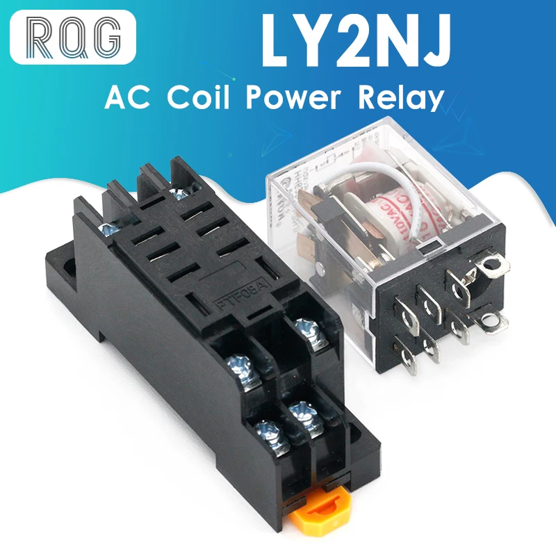 Реле питания для катушки переменного тока LY2NJ DPDT 8 контактов HH62P 110 10 шт. 12 В 24