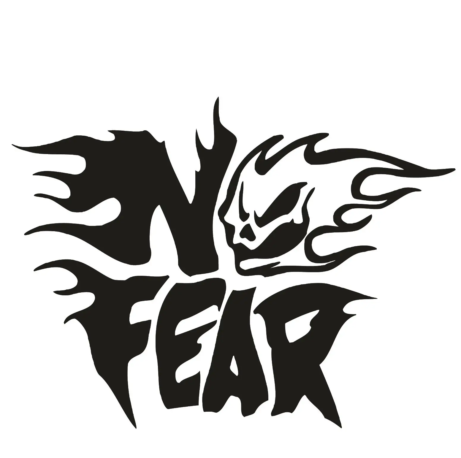 

No Fear Flaming Skull Logo JDM Car Truck Window Laptop Vinyl Decal Sticker