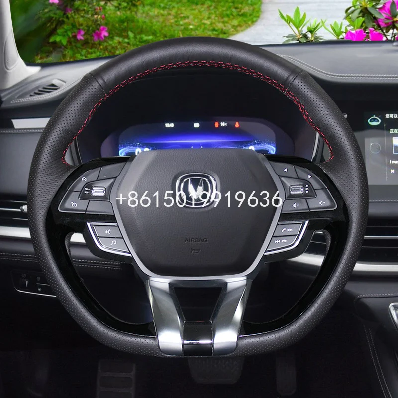 

For Changan CX70 Cs35 CS15 Cs75 Cs95 Hand Stitched Top Leather Car Steering Wheel Cover