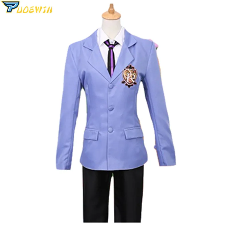 Full Set Ouran High School Host Клубные костюмы для косплея король для мужчин и женщин Необычные вечерние костюмы для школьной формы костюм Hikaru Hitachiin на Хэллоуин - Цвет: Full Set