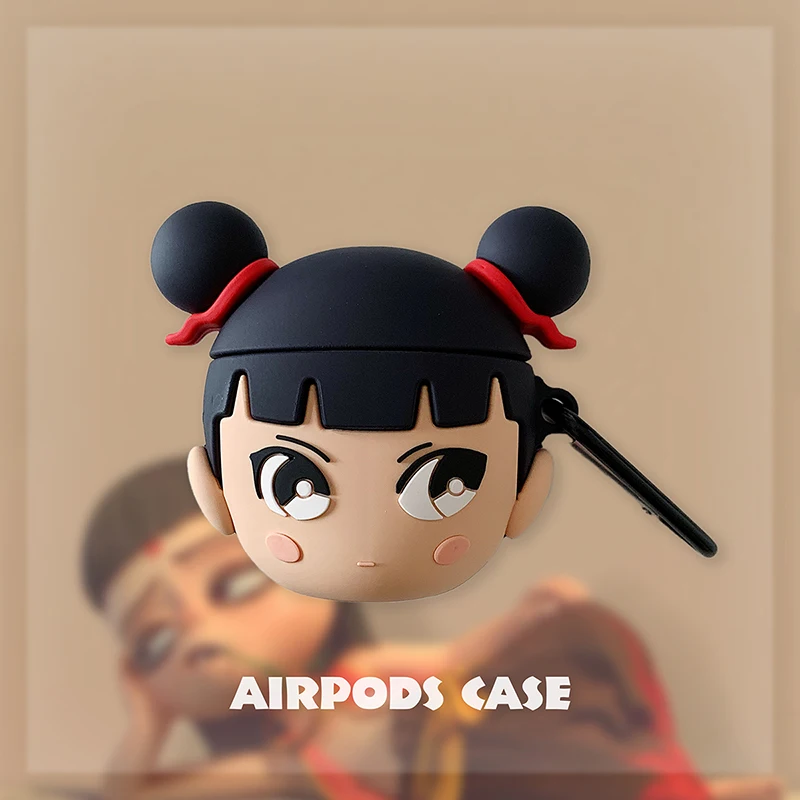 Супер популярный мультфильм nezha чехол для Apple Airpods защитный чехол Мягкий силикон для Airpods bluetooth гарнитура зарядка сумки