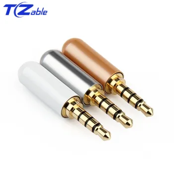 

Headphone Jack 3.5mm Audio Plug Connectors 4 Pole 7 Colors Hifi Male Plug Earphone Repair Cable Solder Wire AUX 3.5 Jack Adapter
