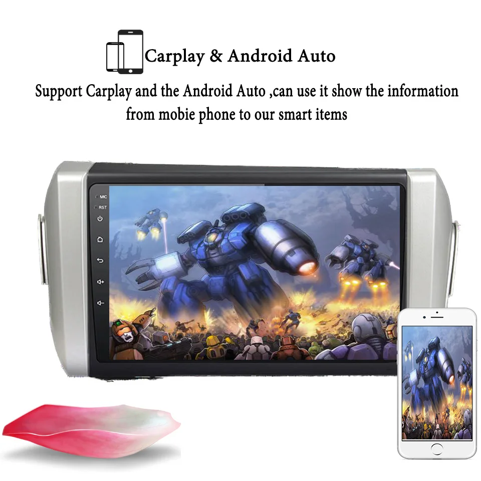 Excellent 2 din Android 9.1 4G+64G car dvd for Toyota INNOVA 2015 2016 2018 2019 9