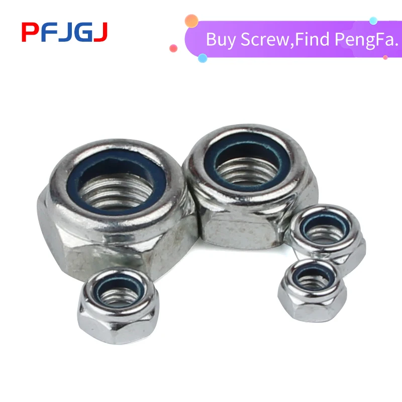 

Peng Fa 8.8 grade 4.8 grade galvanized nylon self-locking nut DIN985 nylon locking nut anti-loosening nut M2-M24