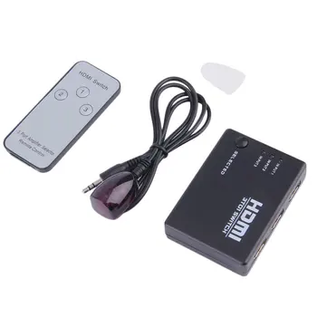 

USB Switcher 5 Port 1080p HDMI Switch Switcher Selector Splitter HUB With IR Remote HDTV Adaptet Tablet pc Phone USB Hubs-L909