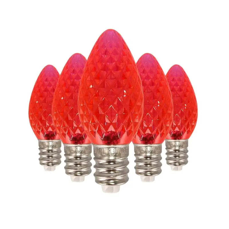 

UL Listed Box of 25 C7 Led Replacement Bulbs,for Outdoor String Lights,Full Waterpoof and Break Resistant (Pink)