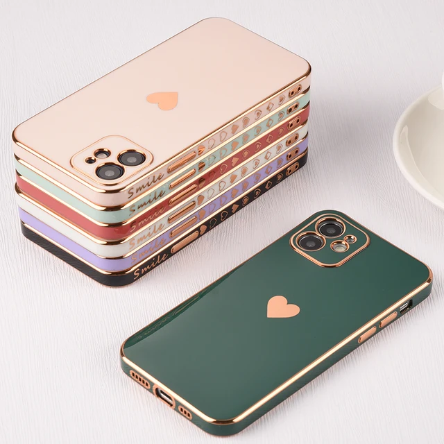 Solid Plating Lens Protection Phone Case For iPhone 12 11 Pro Max X XR XS Max 7 8 6 6s 14 Plus 13 14 Pro Max SE Soft Cover Case 4