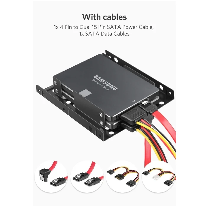 SSD HDD Монтажный кронштейн 3,5-2,5 внутренний жесткий диск комплект кабелей 2,5 жесткий диск для 3,5 отсек лотка caddy