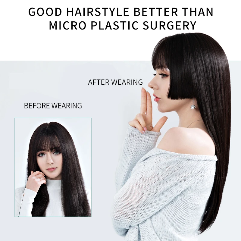 Synthetic Bangs Clip In Hair Extensions Women Hair Fake Fringe