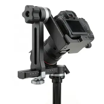 

YELANGU 360 Degree Panoramic Gimbal Tripod Head Horizontal Adjustable Swinging Arm with Quick Release Plate 15KG Load-Bearing