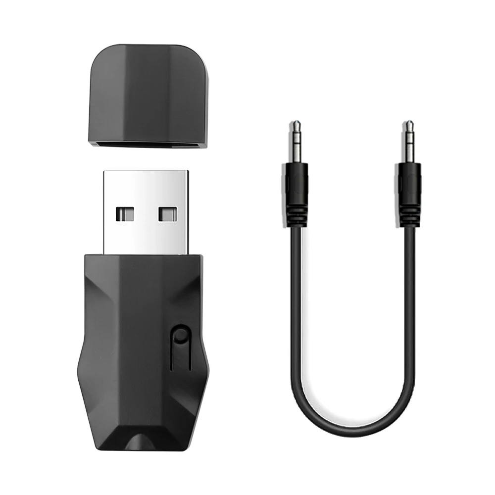 Bluetooth передатчик приемник Bluetooth 5,0 USB адаптер AUX беспроводной автомобильный аудио адаптер для Android/IOS мобильного телефона 3,5 мм разъем