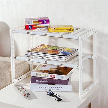 

2 Layer Kitchen Storage Rack Slim Slide Tower Movable Assemble Plastic Bathroom Shelf Wheels Space Saving Organizer