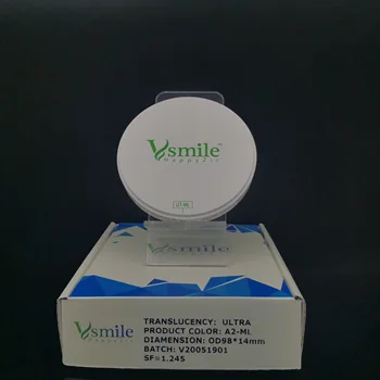 

HappyZir UT Multilayer Zirconia Discs 98x10/12/14/16/18/20/22/25mm Ultra translucency High Flexural Strength Block For Anterior