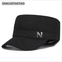 SHALUOTAOTAO тренд зимние мужские термальные армейские кепки регулируемый размер головы утолщаются плюс бархатные наушники для отдыха спортивные плоские кепки