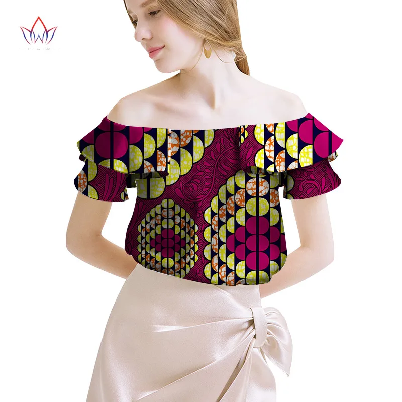 Африканская женская одежда Базен Riche Топ dashiki традиционный принт одежда Vestido Африка Анкара Стиль Топы модная блузка WY2048