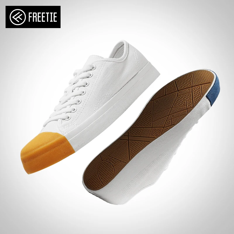 Xiaomi Mijia Freetie/Классическая парусиновая обувь; маленькие белые туфли на резиновой подошве; 3 цвета; Модная стильная повседневная обувь для мальчиков