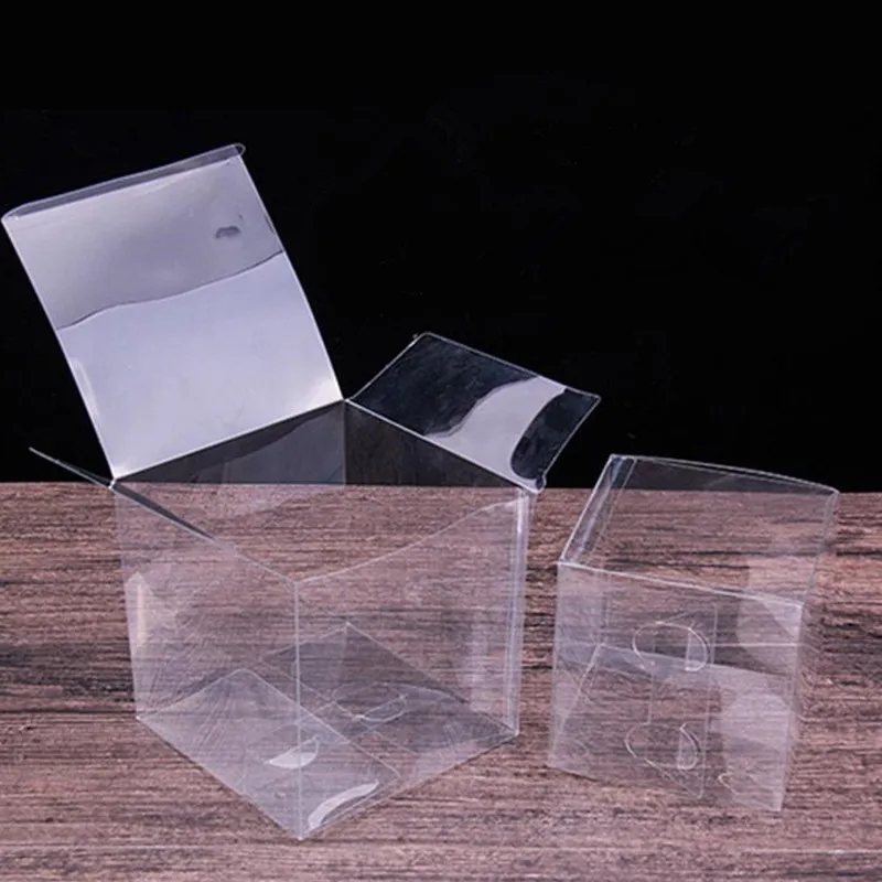 50pcs Clear Favor Boxes Plastic Gift Box Pvc Packing Box Gift Packaging  Empty Boxed Containers for Wedding Party Favors Candy - AliExpress