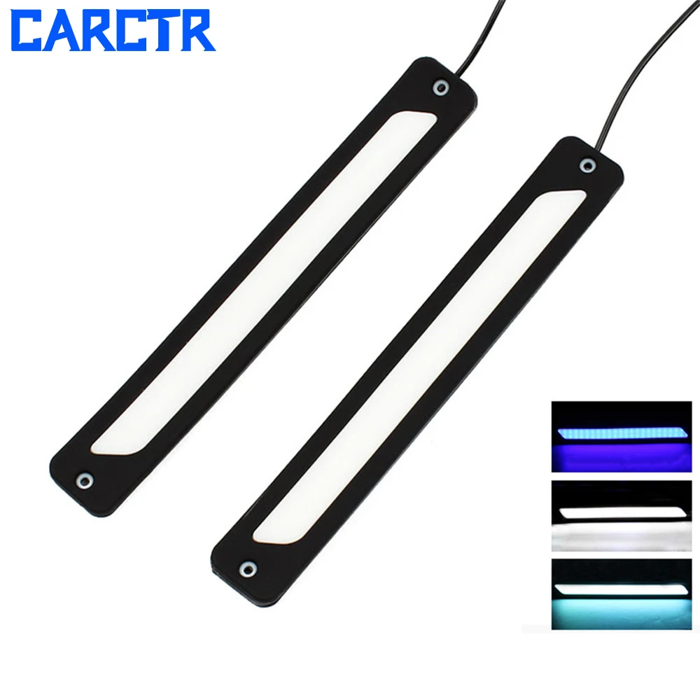

1 Set 22.7cm Universal Car Day Light Daytime Running Light COB DRL LED Car Lamp External Lights Waterproof Car Styling Led Lamps