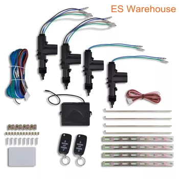 

ES warehouse 12V Car Keyless Entry Central Door Lock Unlock Auto Alarm System Anti-theft Remote Central Kit with Remote Control