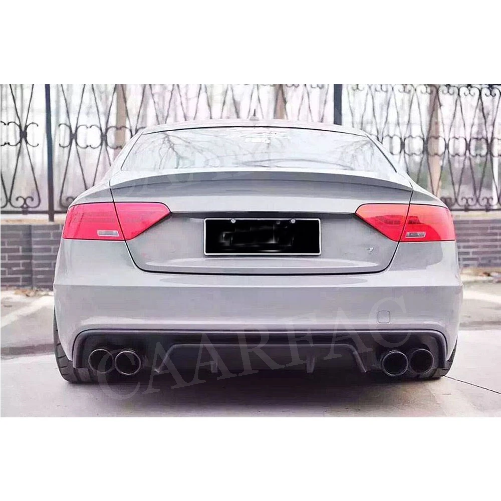 Рассеиватель задней губы из углеродного волокна спойлер для Audi A5 S5 Sline 2013- плавники Акула Стиль диффузор бампер Защита автомобиля Стайлинг