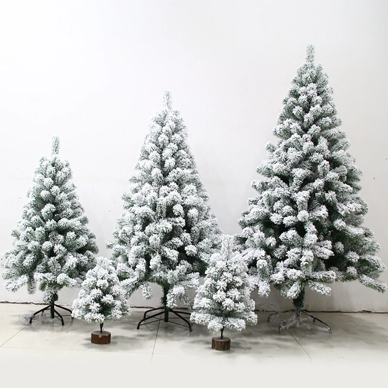 2022 New Year Decoration Christmas Artificial Flocking Christmas Tree Pine White Nordic Ornaments Souvenir Scene Decoration|Trees| - Aliexpress