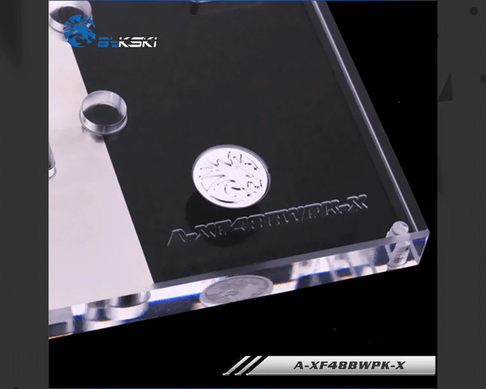 Bykski A-XF48BWPK-X, полное покрытие видеокарты блок водяного охлаждения RGB/RBW для XFX RX480/470 Black Wolf Evolution Edition
