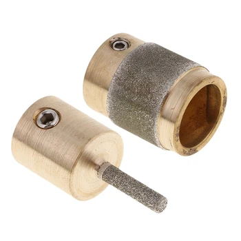 

2Pcs Stained Glass Grinder Head Bits Diamond Grinding Wheel for Glass Grinder