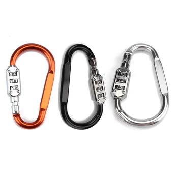 

ANEW-Helmet Locking Carabiner Anti-Theft Bike Motorcycle Helmet Lock with Resettable Code PIN Spring Combination Lock