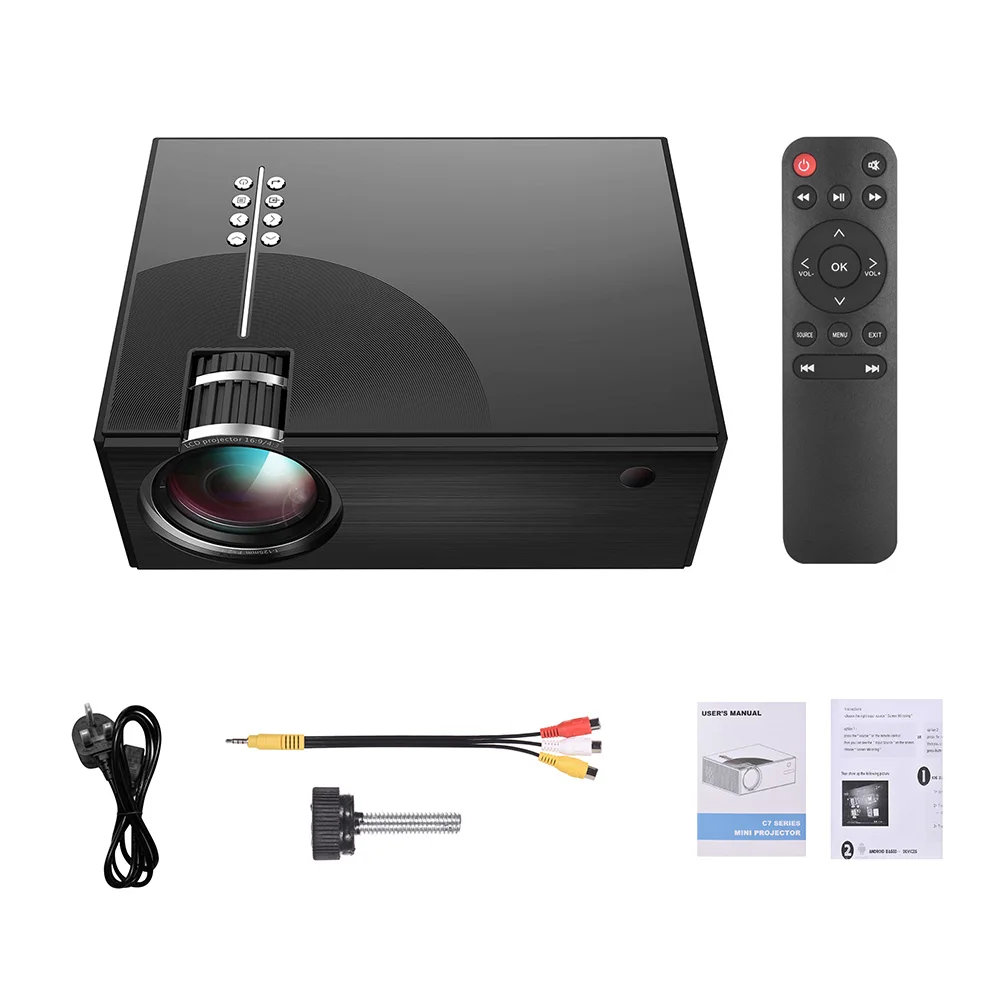 

Portable LCD Projector Full HD LED Projector Can Synchronize Smart Phone Screen 1080P Supported 50000 Hours Lamps Life Support