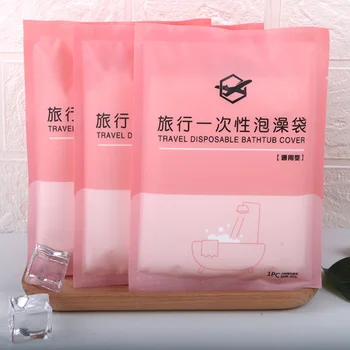 Günstige Haushalt Einweg Badewanne Abdeckung Liner Reise Hotel Salon Badewanne Liner Kunststoff Film 120x260cm